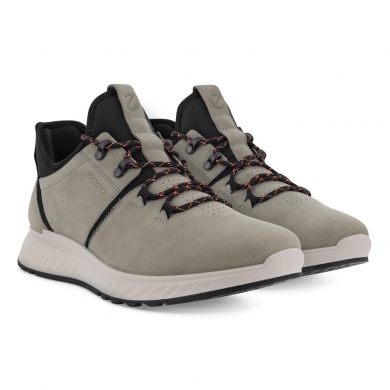 ECCO Wanderschuhe Exostride Low (YAK-Leder) vetivergrau Herren